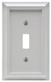 Amerelle 2040TW Wallplate, 1 -Gang, Wood, White